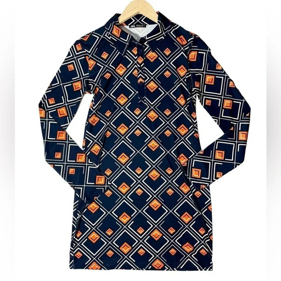 Zara Geometric Printed Tunic Mini Dress - Picture 2 of 5
